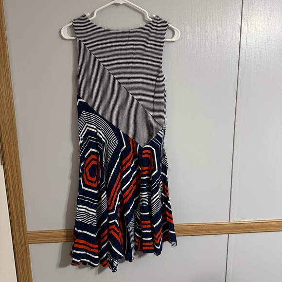 Maeve Asymmetrical Navy and Red Sleeveless Dress Size XS - Picture 6 of 9